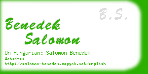 benedek salomon business card